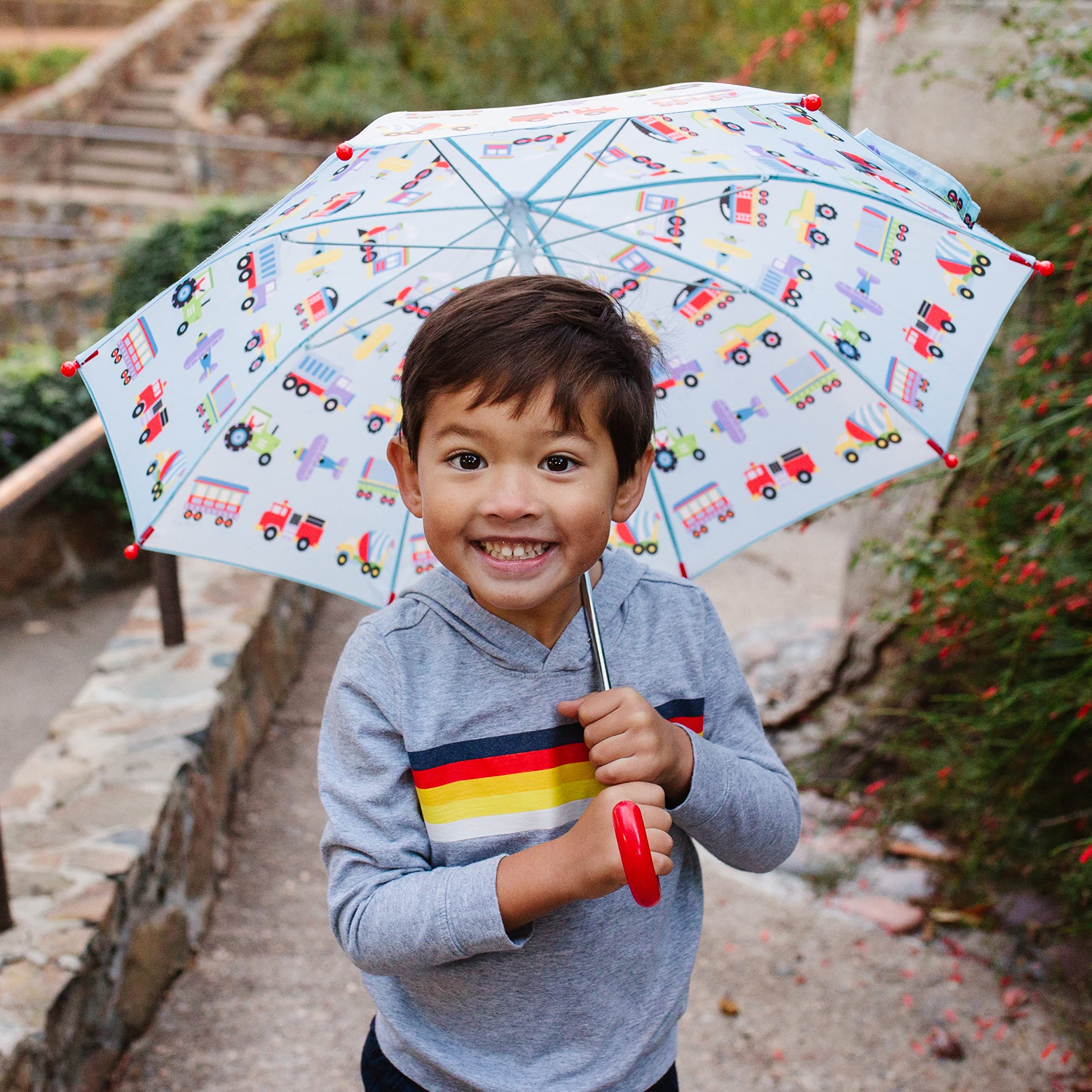 Foto 3 pulgar | Paraguas Wildkin Kids Con Toldo Impermeable Y Mango Curvo - Venta Internacional.