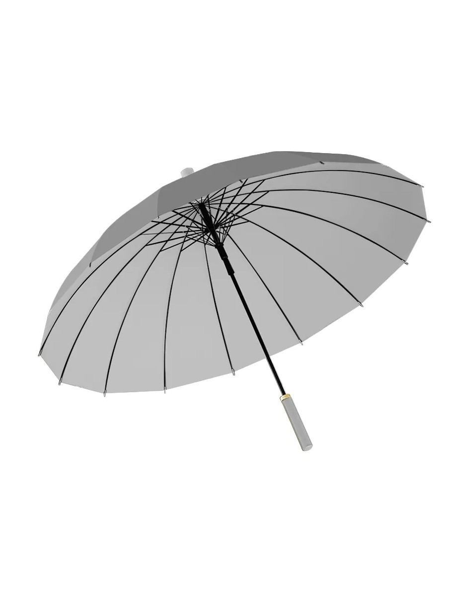Foto 1 | Paraguas 16 Costillas Sombrilla + Funda De Goma Impermeable Gris