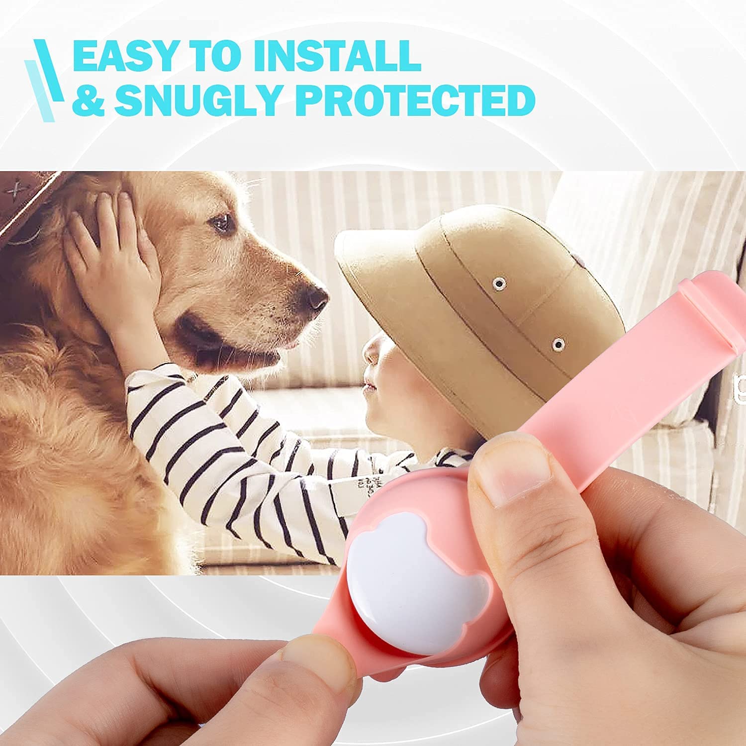 Foto 3 pulgar | Funda De Collar De Perro Para Airtag, Antiarañazos, De Huoguo - Venta Internacional.