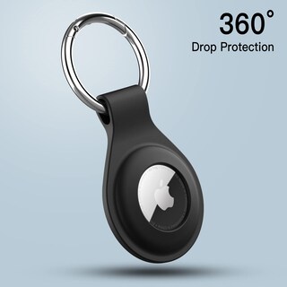 Foto 4 | Funda De Silicona Para Airtag 2021 Jetech Con Llavero, Paquete De 2, Color Negro - Venta Internacional.