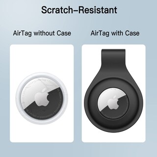 Foto 5 | Funda De Silicona Para Airtag 2021 Jetech Con Llavero, Paquete De 2, Color Negro - Venta Internacional.