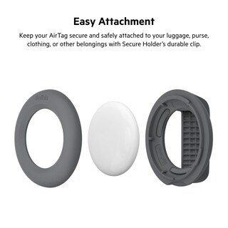Foto 2 | Soporte Seguro Airtag Belkin Con Clip Duradero, Gris Oscuro - Venta Internacional.