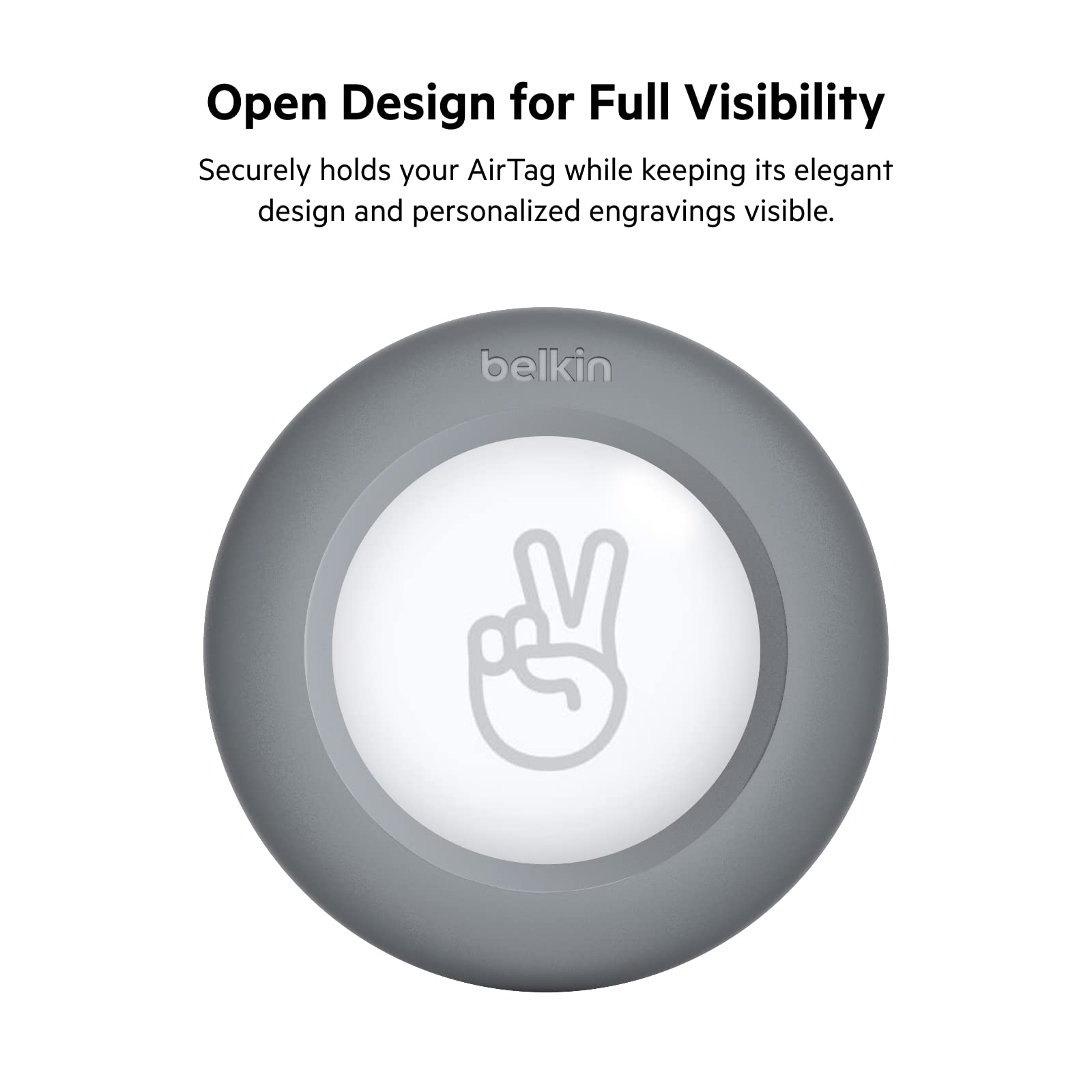 Foto 5 | Soporte Seguro Airtag Belkin Con Clip Duradero, Gris Oscuro - Venta Internacional.