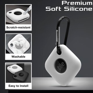 Foto 2 | Funda De Silicona Para Tile Mate 2022 Con Llavero Seltureone, Color Blanco - Venta Internacional.