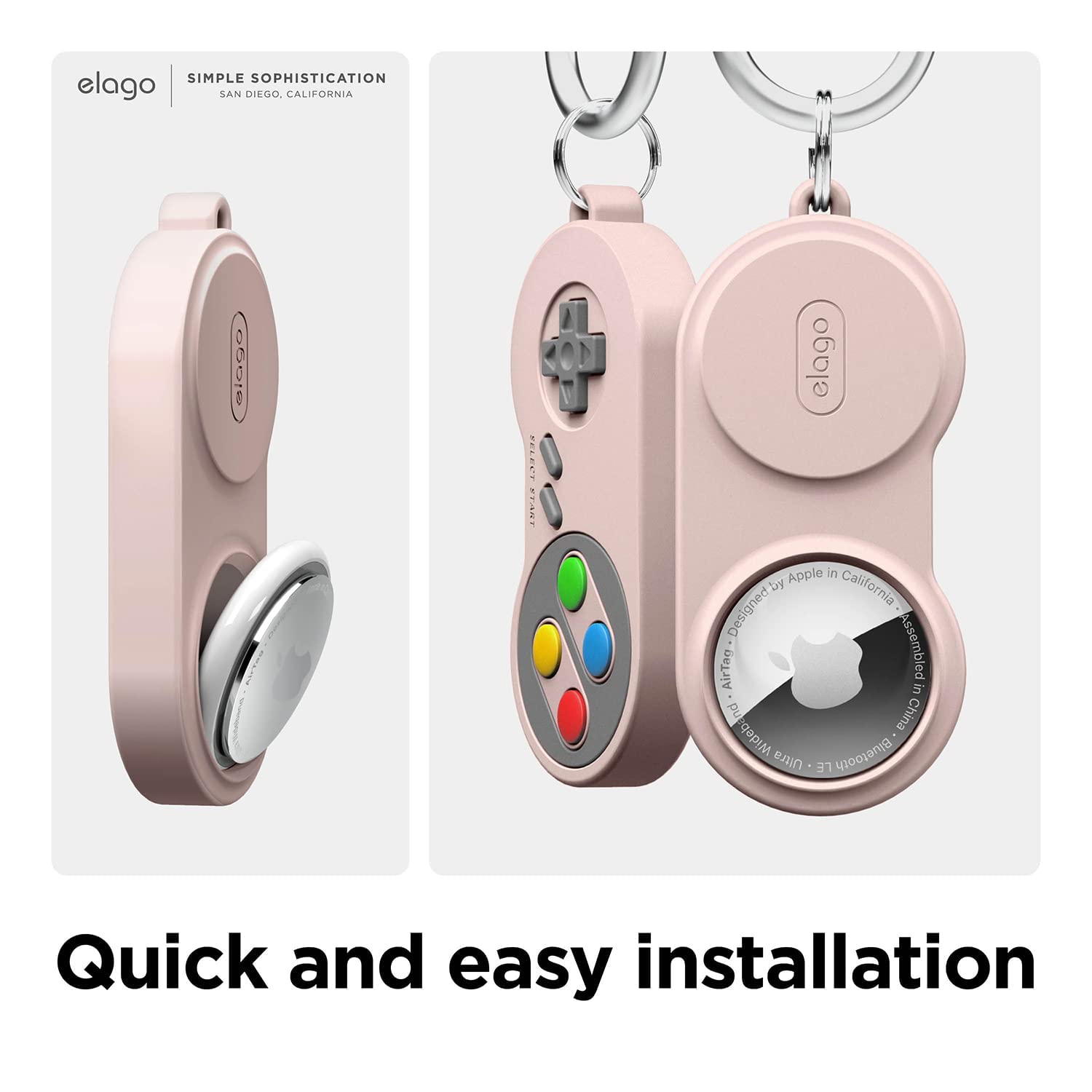 Foto 6 pulgar | Funda Para Llavero Elago W5 Compatible Con Apple Airtags, Color Rosa Arena - Venta Internacional.