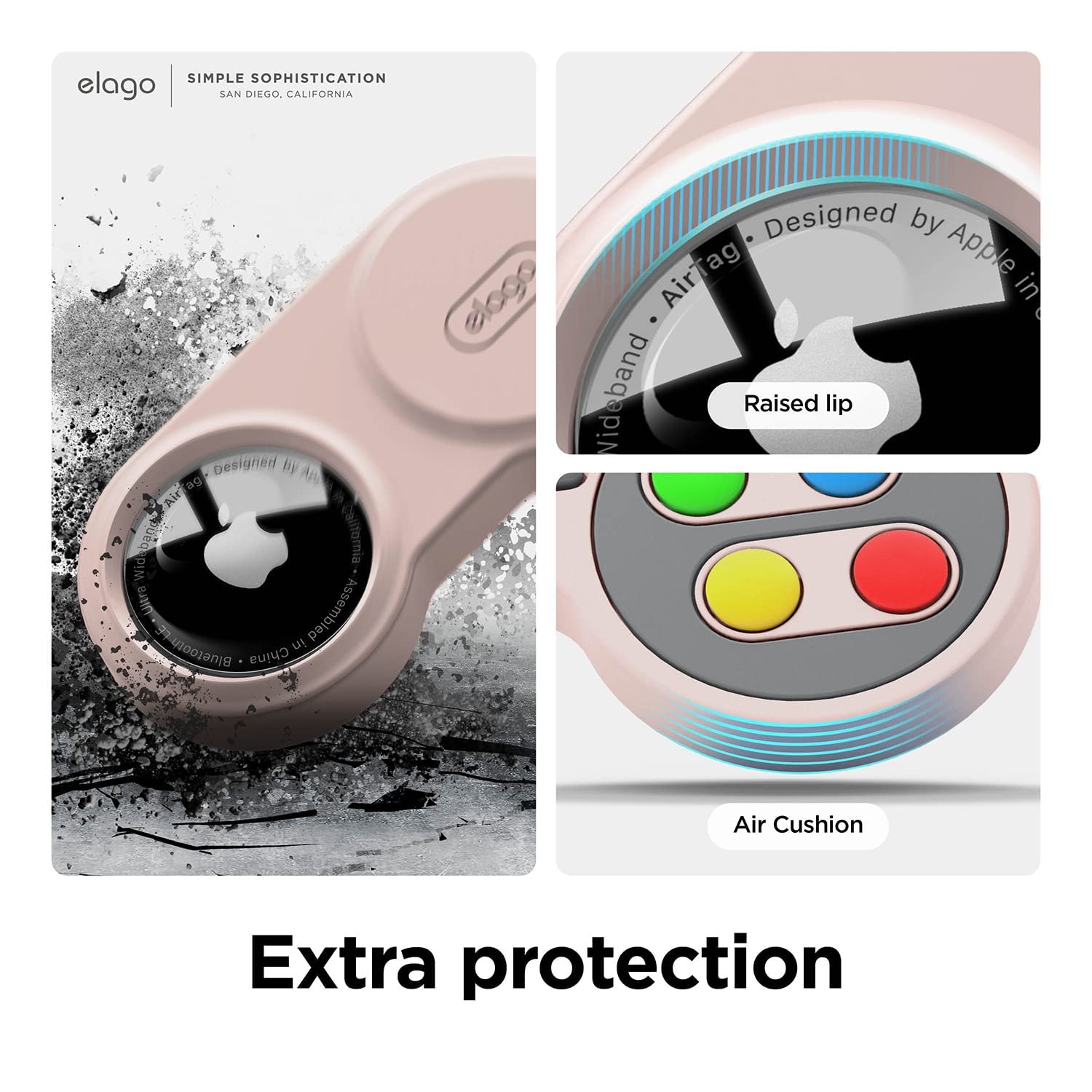 Foto 7 pulgar | Funda Para Llavero Elago W5 Compatible Con Apple Airtags, Color Rosa Arena - Venta Internacional.