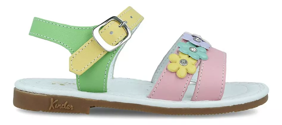 Sandalia Huarache Kinder 6684 Niña Casual Piel Multipastel