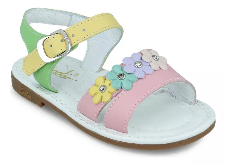 Foto 2 | Sandalia Huarache Kinder 6684 Niña Casual Piel Multipastel