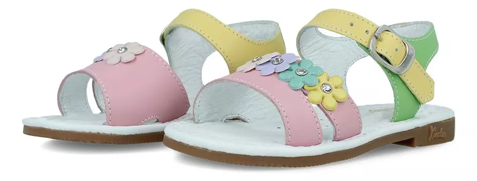 Foto 4 pulgar | Sandalia Huarache Kinder 6684 Niña Casual Piel Multipastel