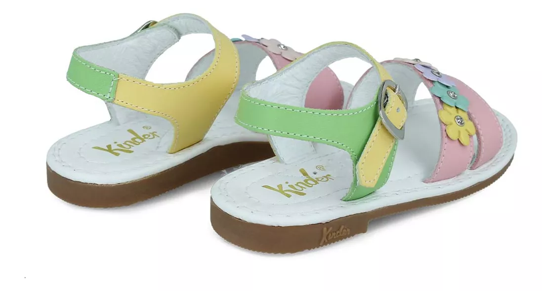 Foto 5 pulgar | Sandalia Huarache Kinder 6684 Niña Casual Piel Multipastel