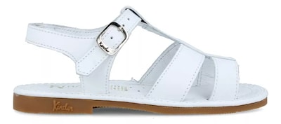 Foto 1 | Sandalia Huarache Kinder 6002 Blanco Niña De Piel