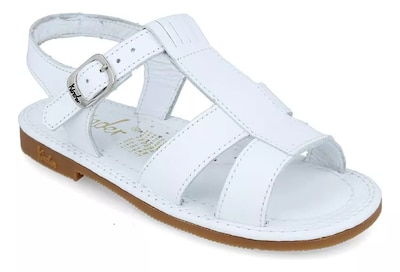 Foto 2 | Sandalia Huarache Kinder 6002 Blanco Niña De Piel