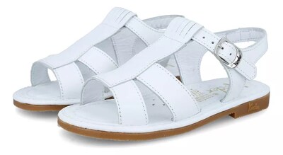 Foto 3 | Sandalia Huarache Kinder 6002 Blanco Niña De Piel