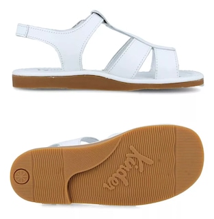Foto 4 | Sandalia Huarache Kinder 6002 Blanco Niña De Piel