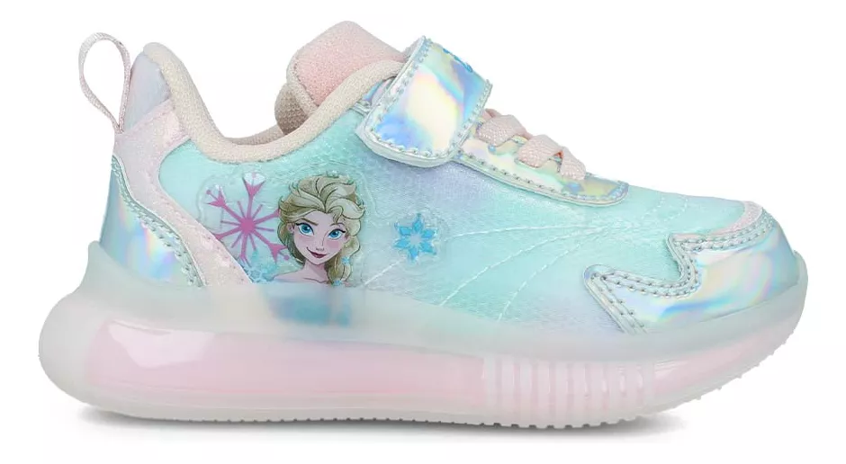 Tenis Frozen Tropicana Dy001583 Niña Textil Casual Rosa