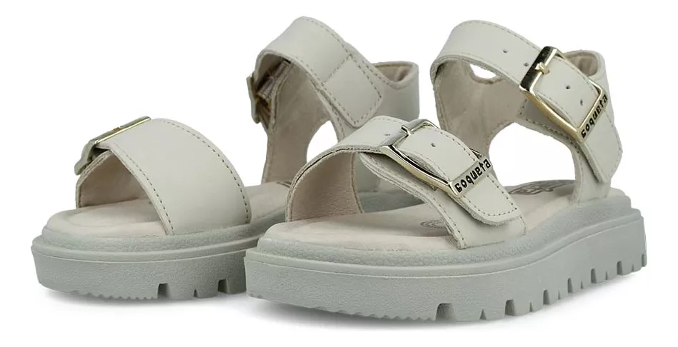 Foto 4 pulgar | Sandalia Huarache Coqueta 112800-l Casual Niña Piel Beige