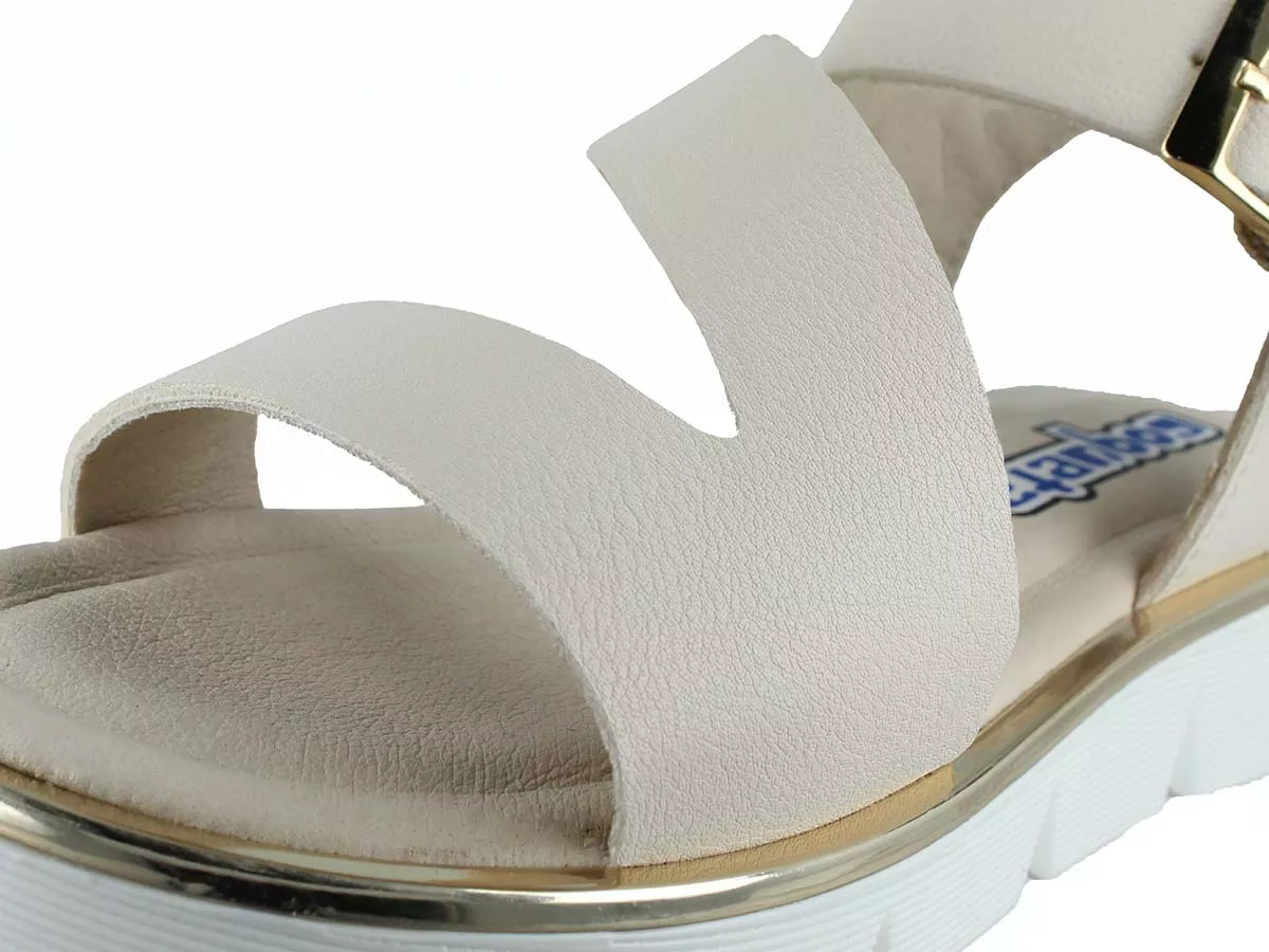 Foto 7 pulgar | Sandalia Huarache Coqueta 112901-l Niña Sintético Beige Casual