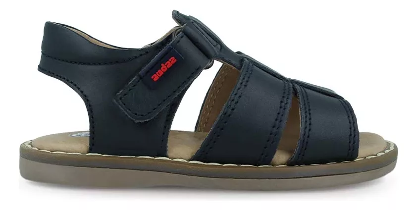 Sandalia Huarache Audaz 100802-h Niño Casual Piel Azul