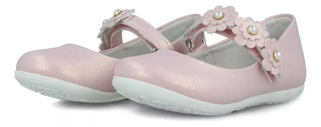 Foto 4 | Flats Coqueta 123205-i Niña Balerina Casual Piel Rosa