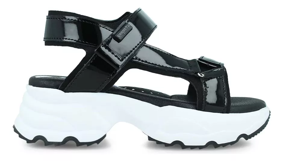 Sandalia Huarache Coqueta 115705-c Color Negro Charol Niña