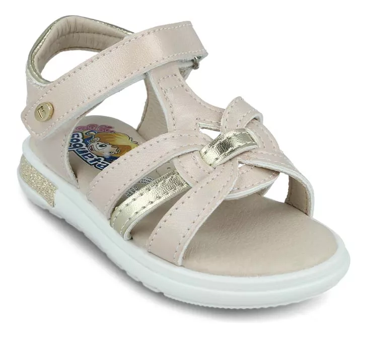 Foto 2 | Sandalia Huarache Coqueta 103902-s Niña Sintético Oro
