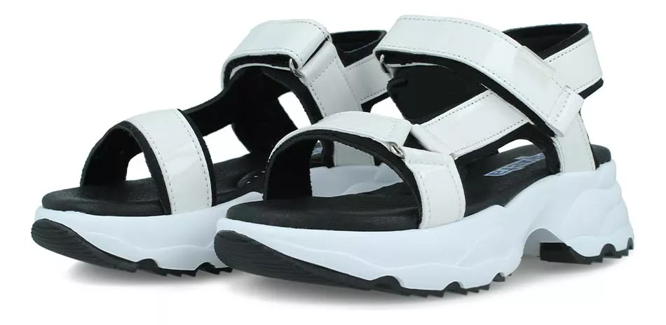 Foto 4 | Sandalia Huarache Coqueta 115705-d Casual Niña Charol Blanco