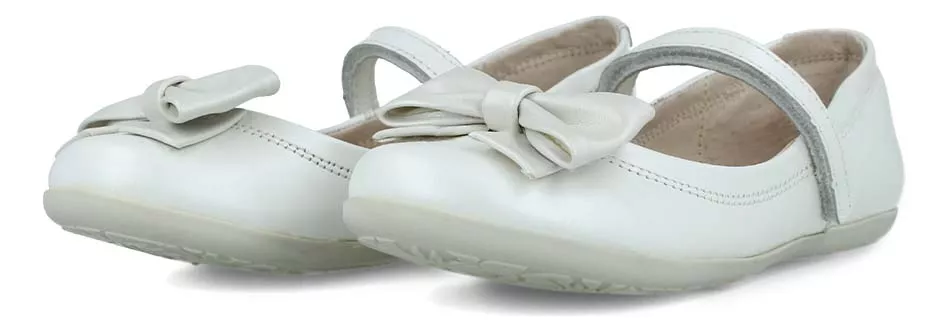 Foto 4 | Flats Coqueta 123200-y Niña Piel Balerina Casual Perla