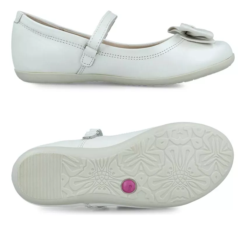 Foto 6 | Flats Coqueta 123200-y Niña Piel Balerina Casual Perla