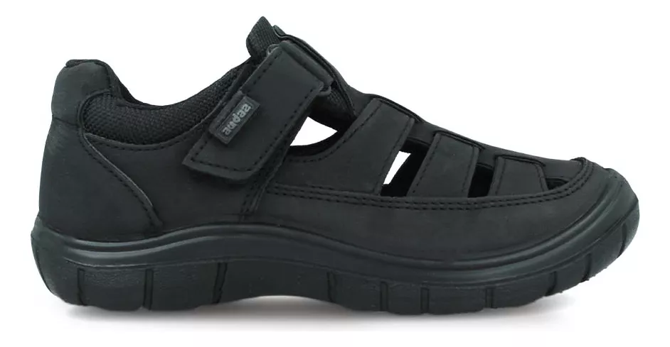 Sandalia Huarache Audaz 168301-a Casual Niño Sintético Negro