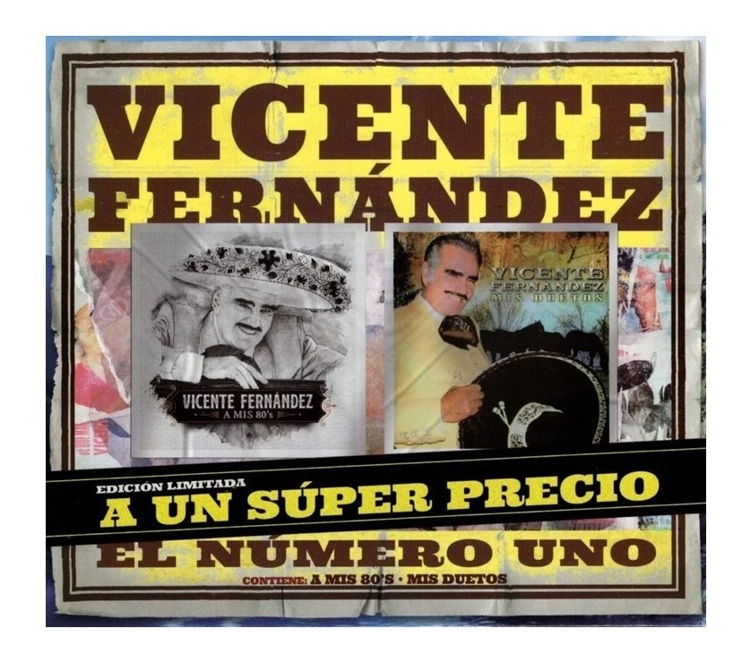 Foto 1 | 2 CD + DVD Vicente Fernández A Mis 80's + Mis Duetos