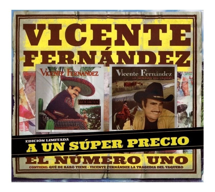 2 CD Vicente Fernández Qué de Raro Tiene + Tragedia del Vaquero