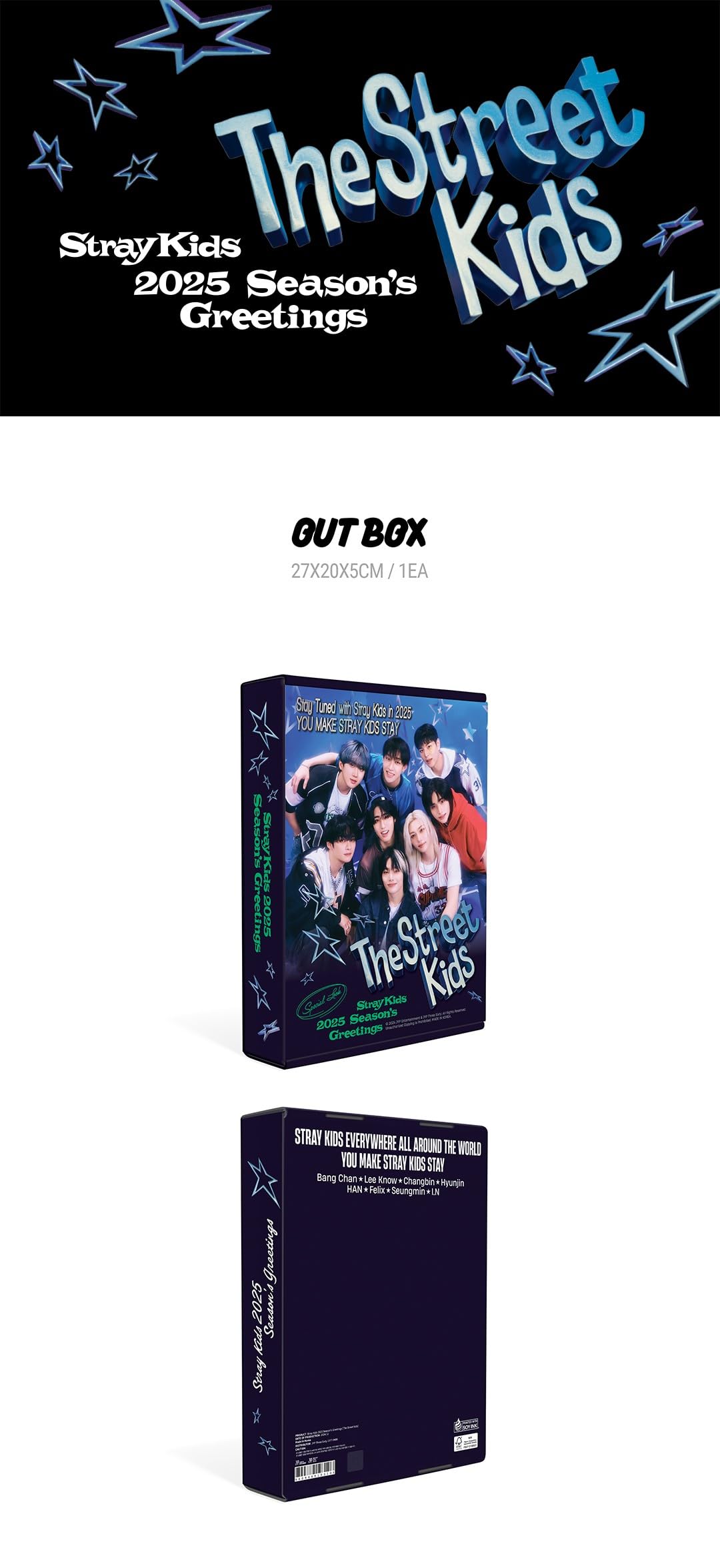Foto 3 pulgar | Season's Greetings Stray Kids 2025 The Street Kids +set de Tarjetas - Venta Internacional
