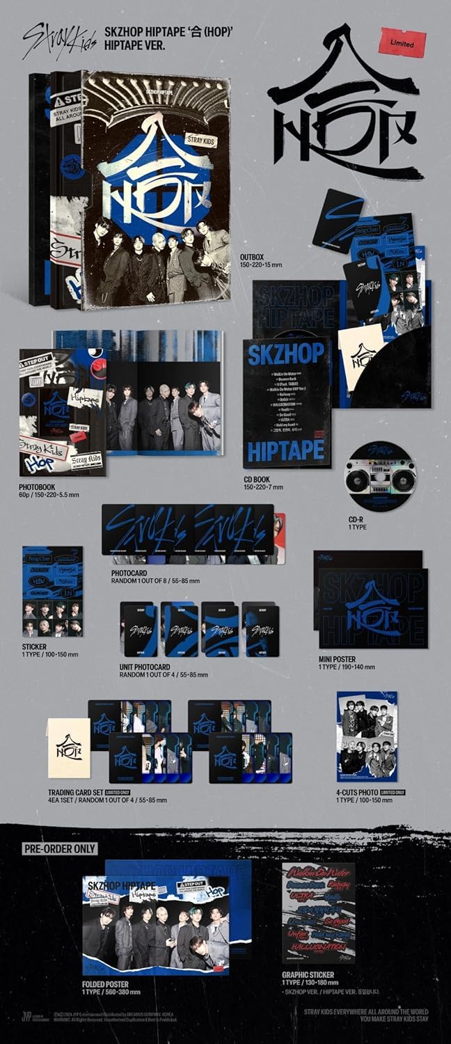 Foto 6 pulgar | Set De Álbumes Stray Kids Skzhop Hiptape Hop 3 Ver Con Extras - Venta Internacional.