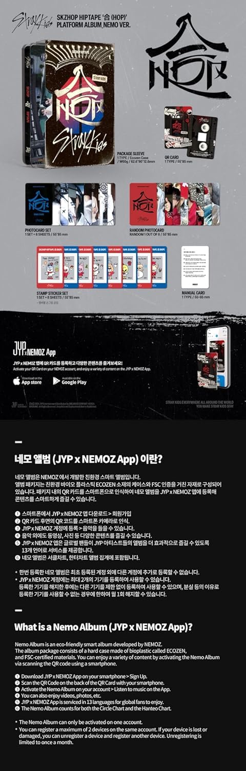 Foto 8 pulgar | Set De Álbumes Stray Kids Skzhop Hiptape Hop 3 Ver Con Extras - Venta Internacional.