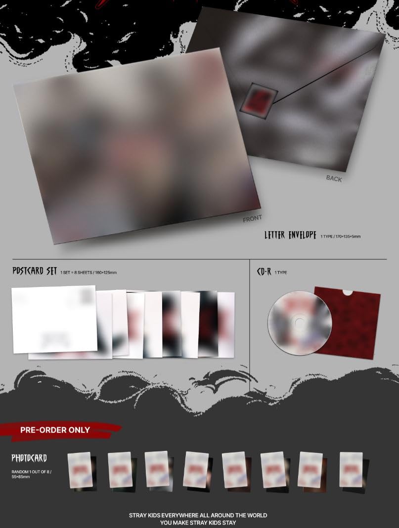 Foto 2 | Álbum Stray Kids Ate 9th Miniletter Ver Con Tarjeta Postal Y Tarjeta Fotográfica - Venta Internacional.