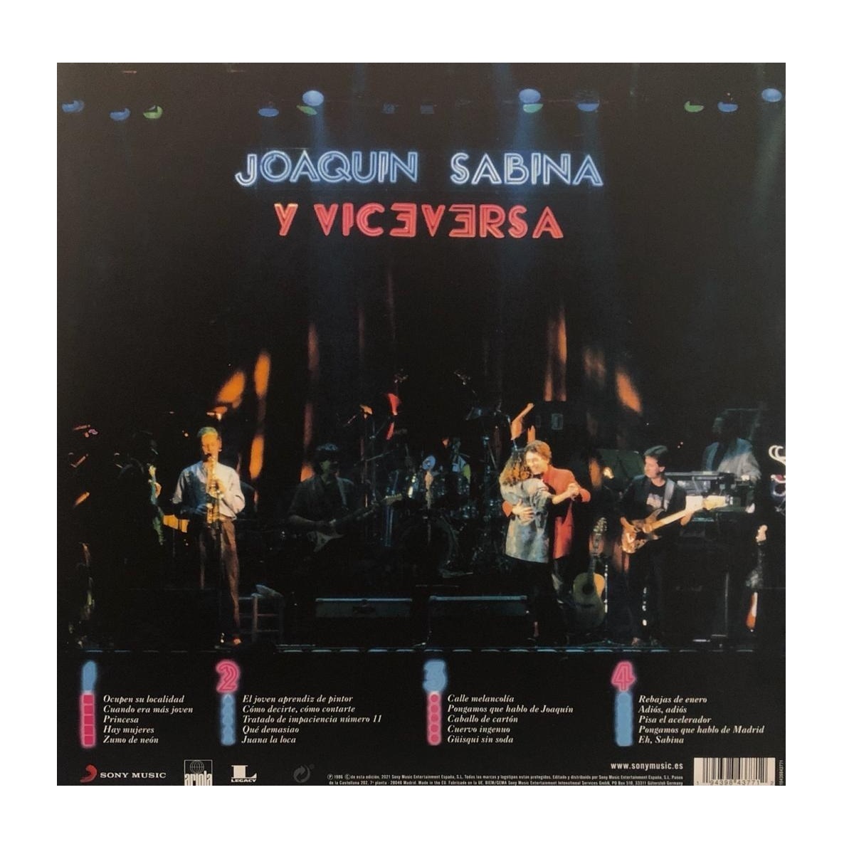 Foto 4 pulgar | Joaquín Sabina y Viceversa en Directo 2 Lp Vinyl Sony Music Colores