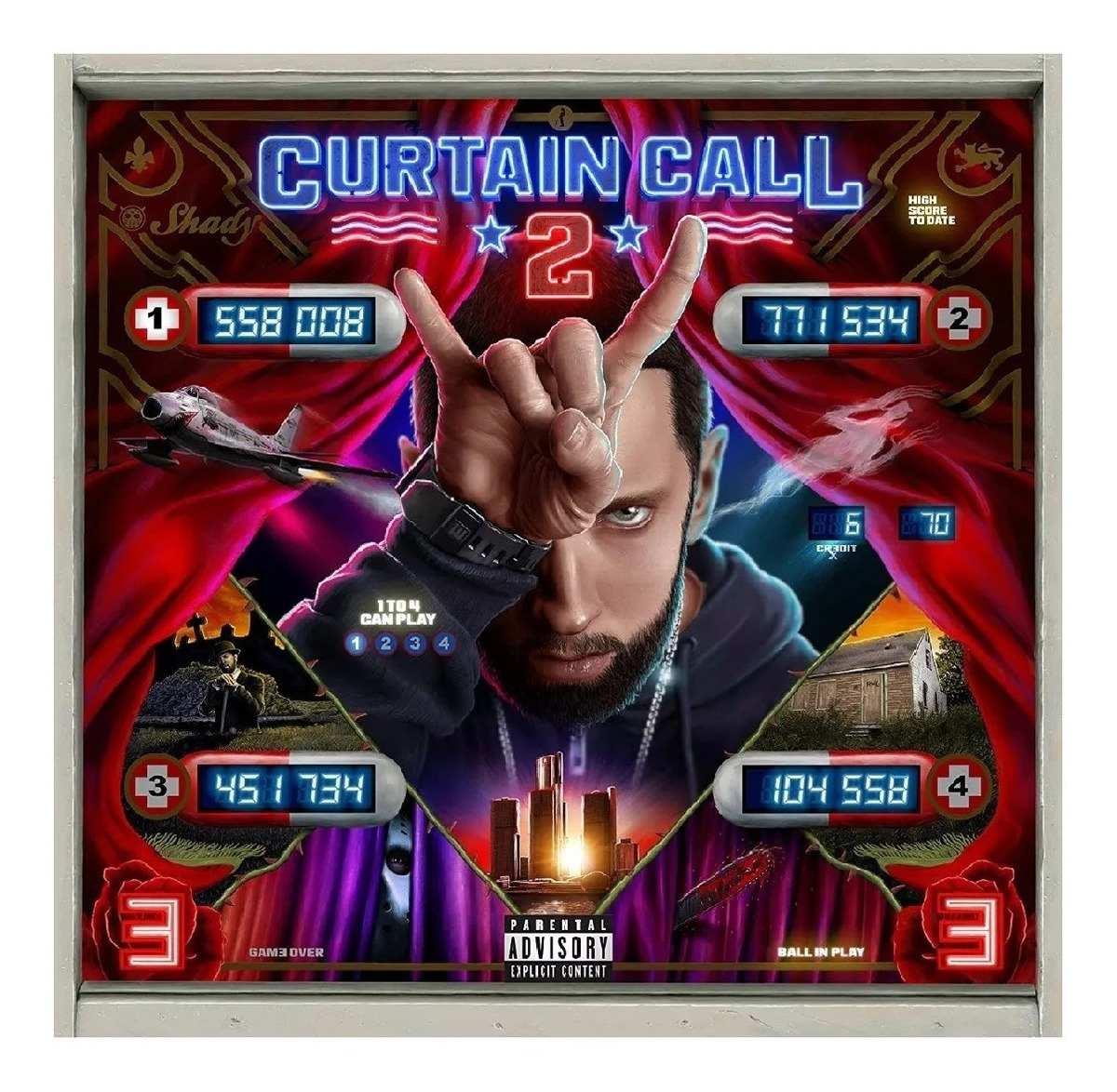 Foto 2 pulgar | Eminem Curtain Call 2 Lp Vinyl 12''