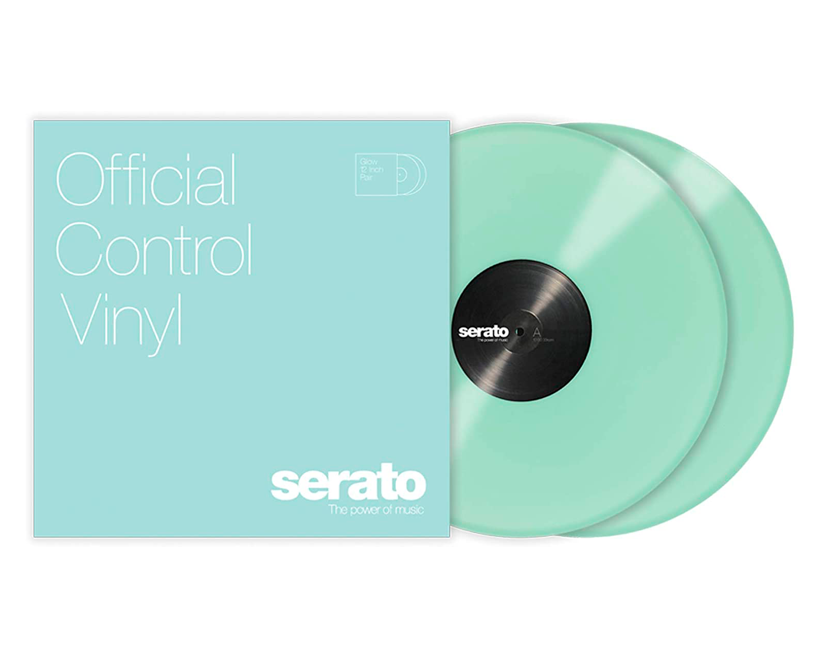 Foto 2 pulgar | Vinilos de Control Serato Glow-in-the-dark color Verde 12'' 2 Piezas