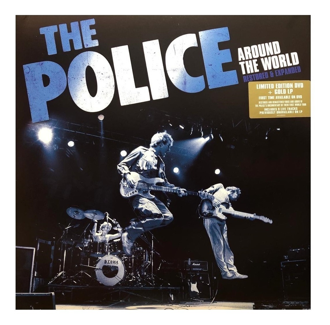 Foto 2 pulgar | LP de Vinilo + DVD The Police Around World Restored & Expanded color Dorado 12''