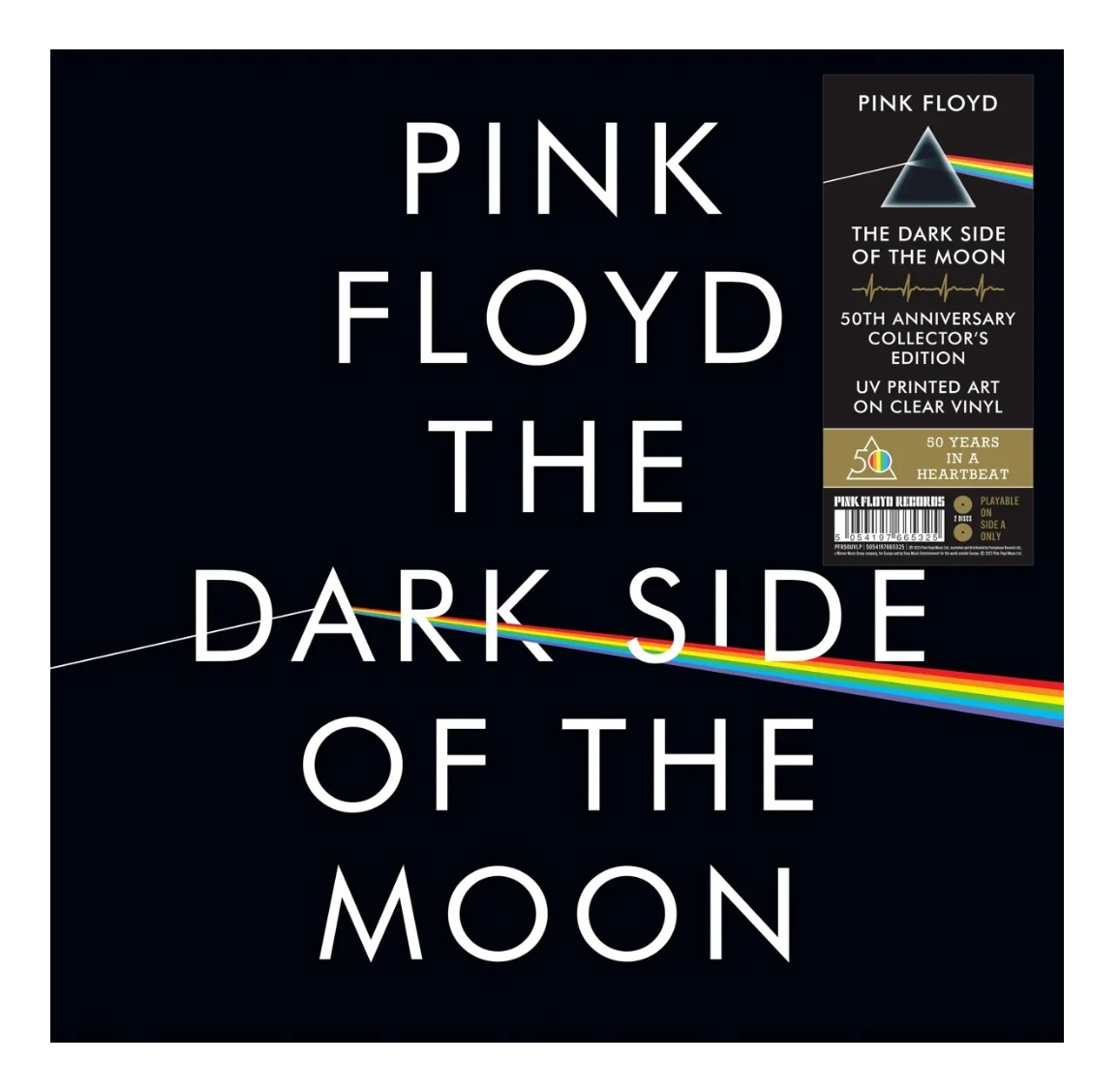 Pink Floyd Dark Side Moon 50th Anniversary 2 Clear Lp Vinyl