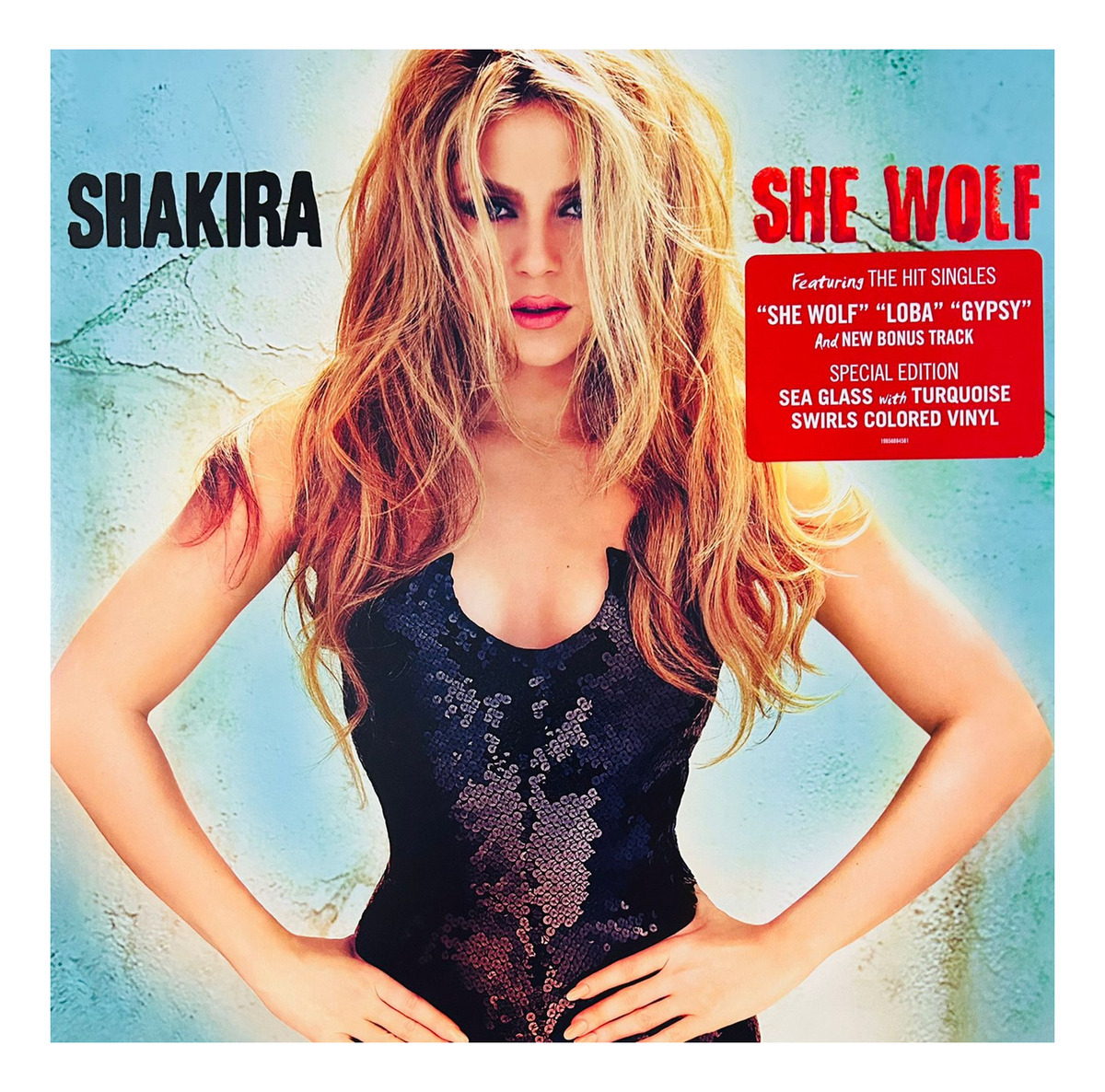 Shakira She Wolf Aqua Teal 2 Lp Vinyl