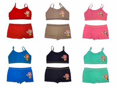 Foto 1 | Paquete 6 Coordinados para Niña Boxer y Top Oh My Girl Multicolor
