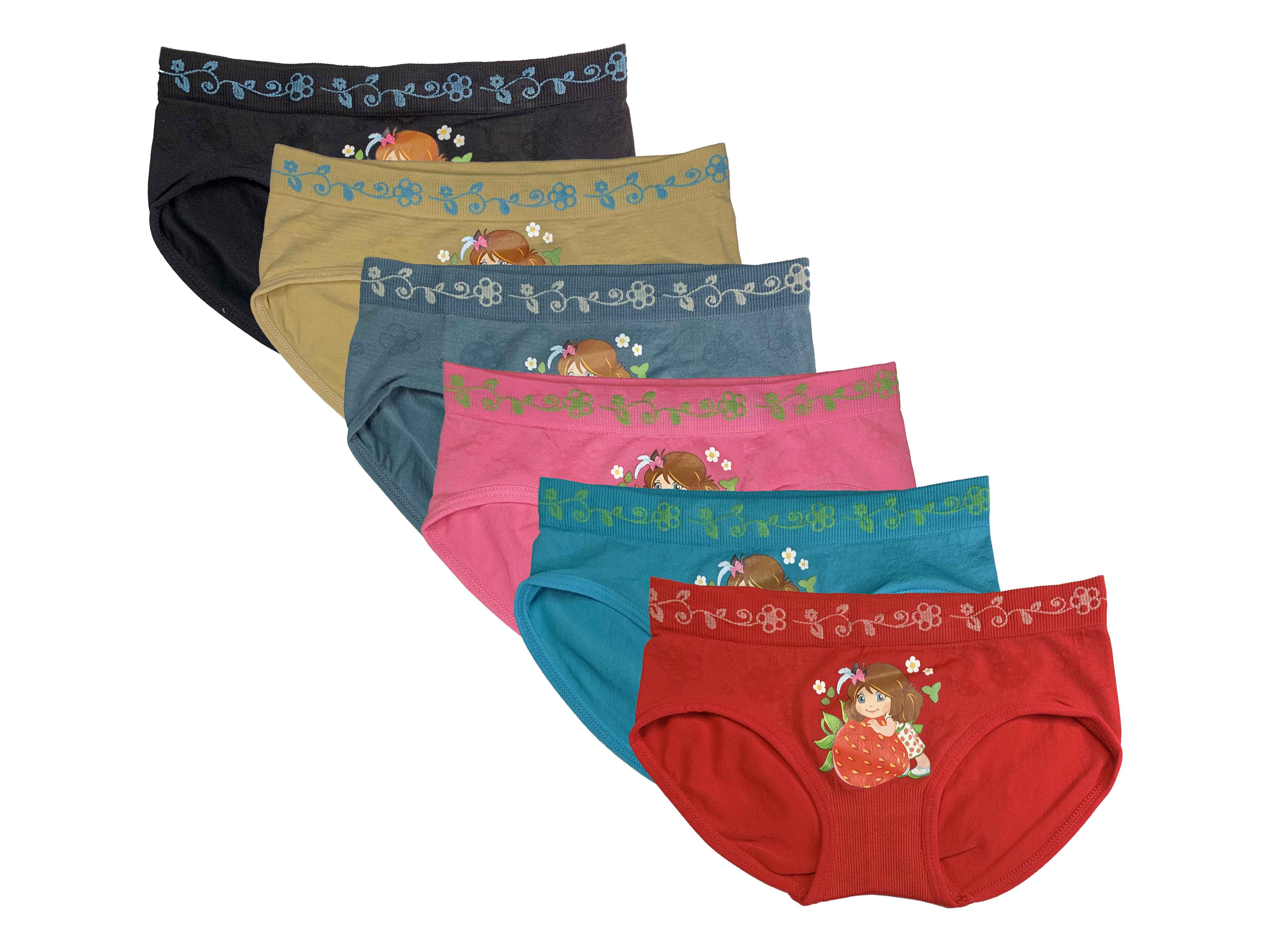 Paquete 6 Pantaletas de Niña con Divertidos Diseños Oh My Girl Multicolor