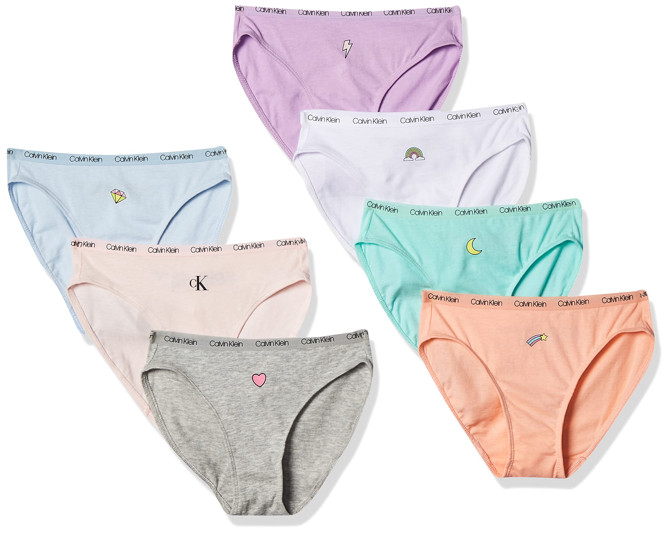 Pantaletas Calvin Klein 7 Piezas Talla L para Niña-Venta Internacional