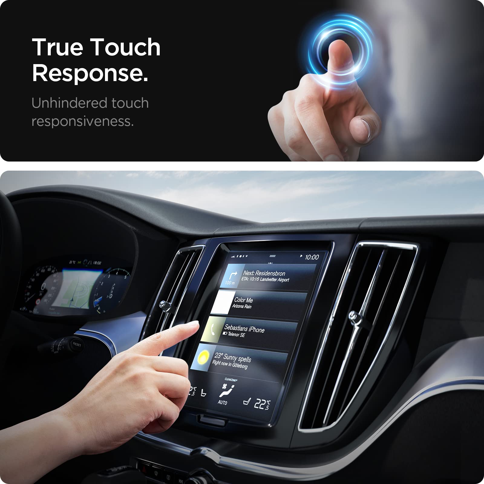 Foto 6 pulgar | Protector De Pantalla Spigen Glastr Slim Para Volvo Xc40, 60, 90 - Venta Internacional.