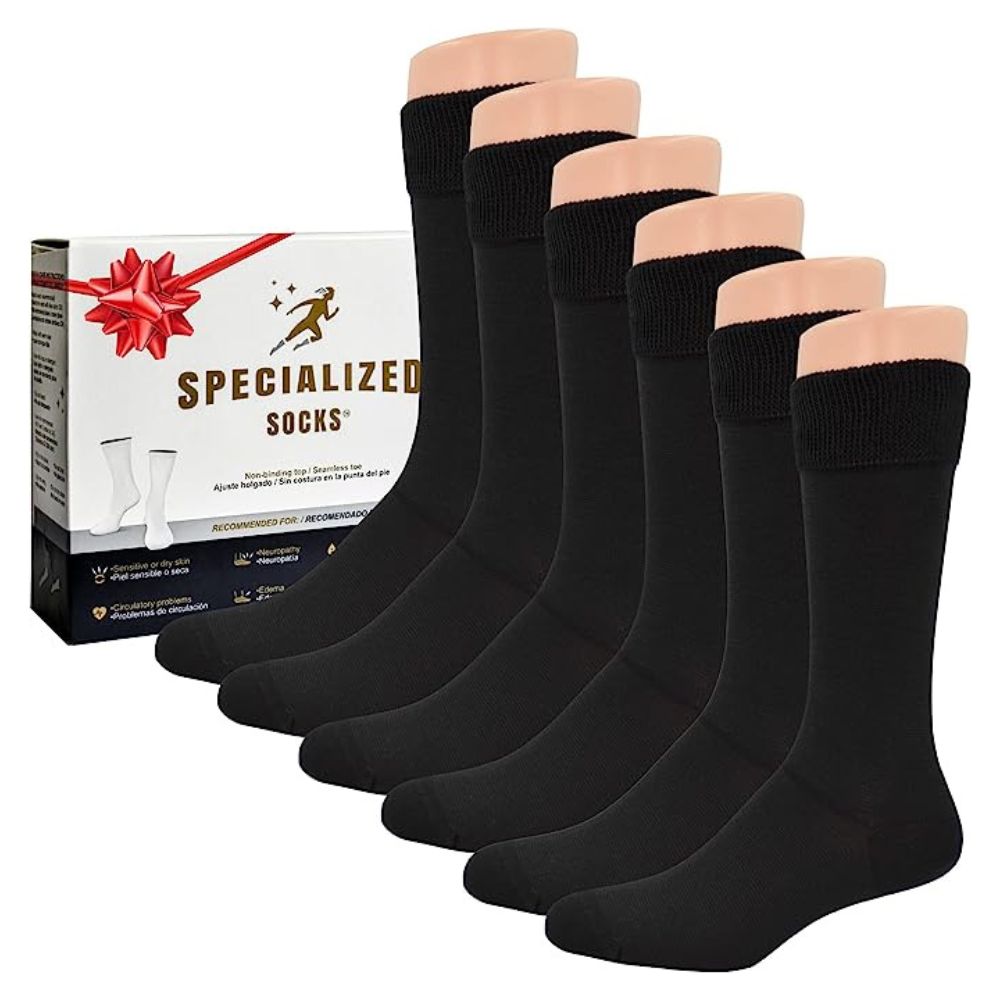 Foto 2 pulgar | Calcetín de algodón Specialized Socks color Negro 6 Pares para Hombre