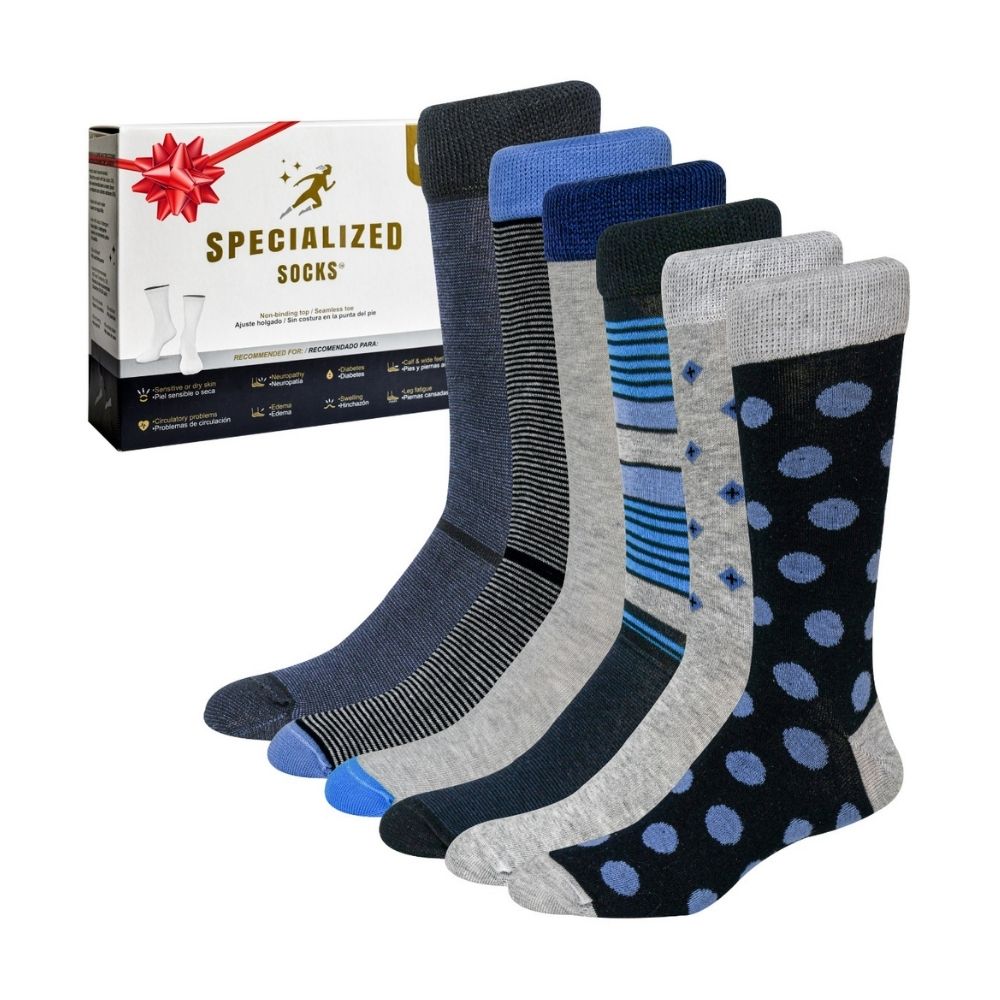 Foto 2 pulgar | Calcetín de Algodón Specialized socks Multicolor 6 Pares para Hombre