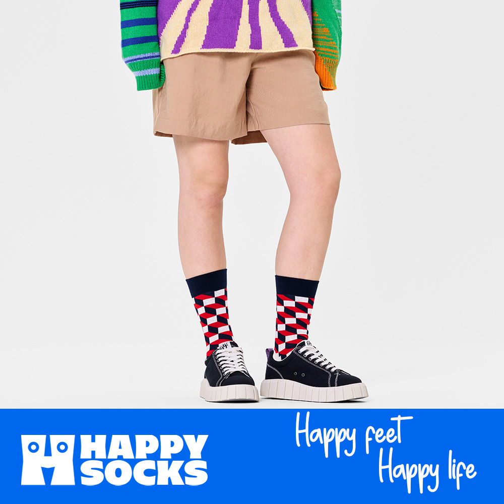 Foto 5 | Calcetines Happy Socks Diseño Óptico Unisex