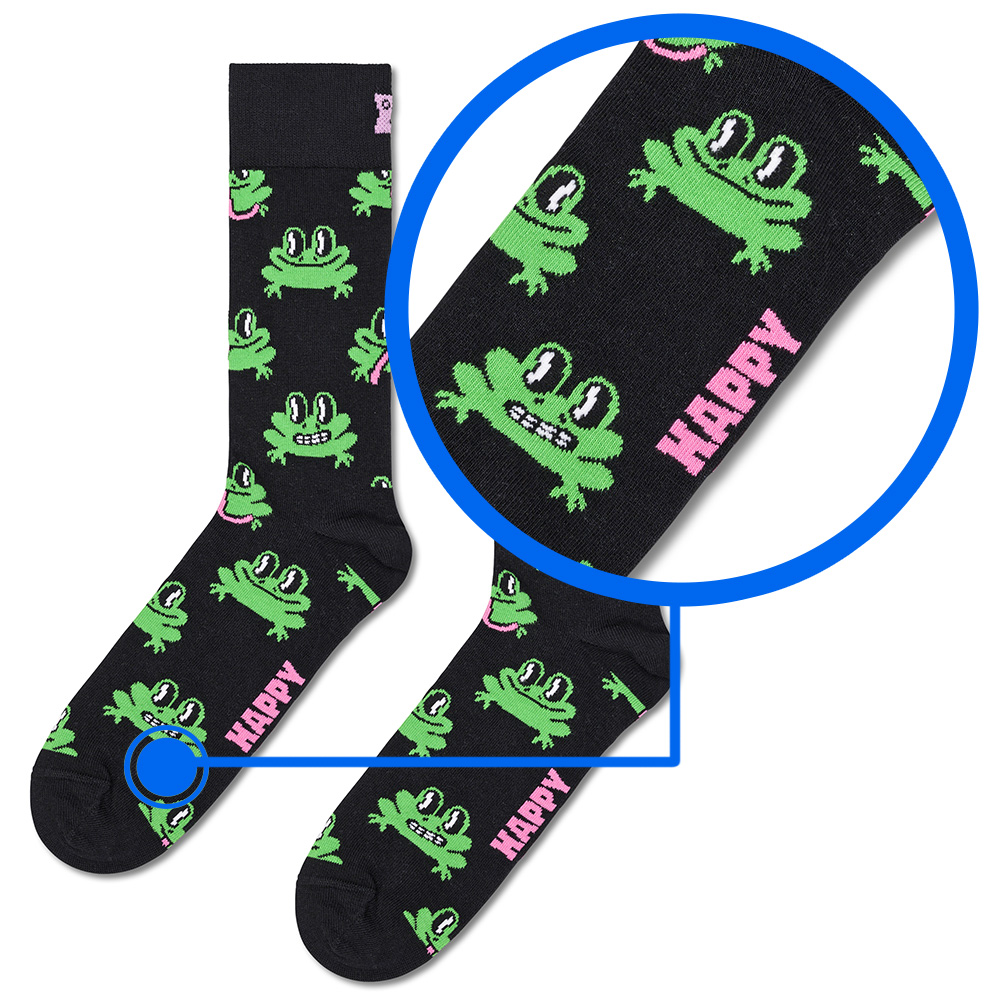 Foto 4 pulgar | Calcetines Happy Socks Diseño Rana Unisex
