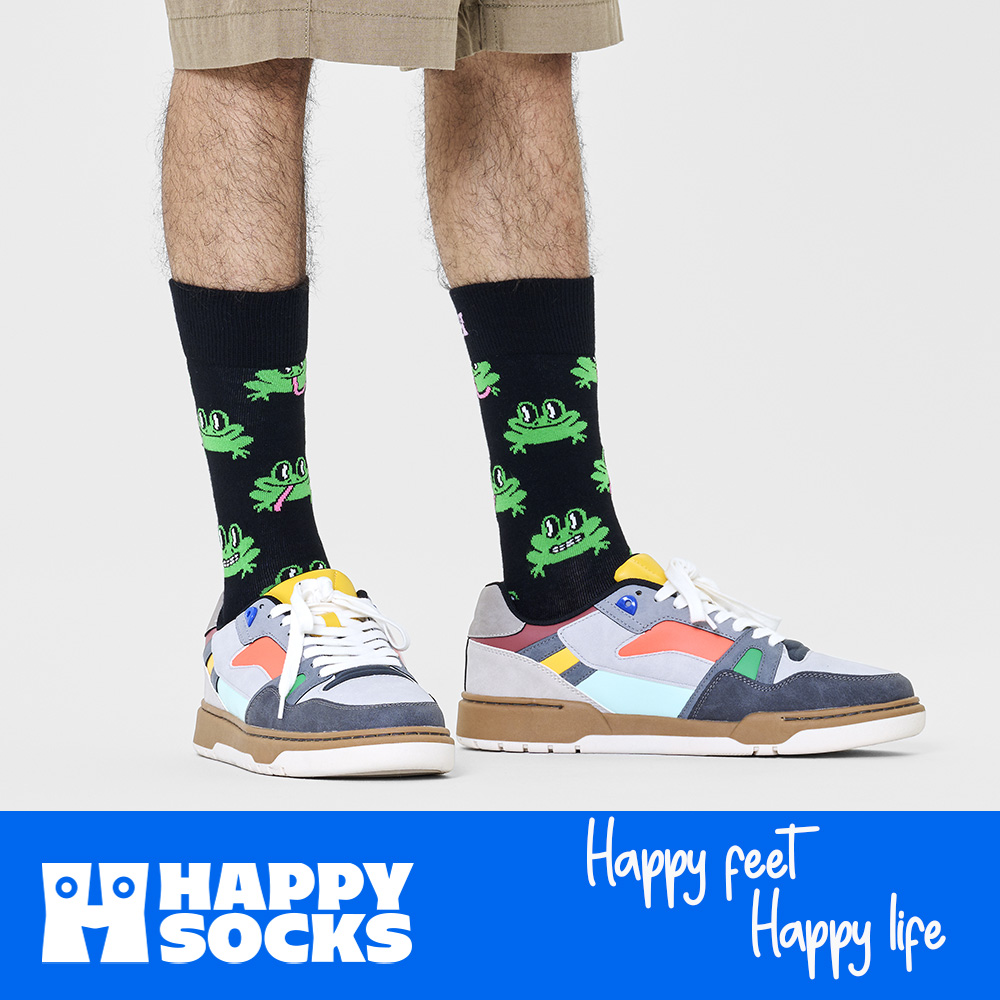 Foto 7 pulgar | Calcetines Happy Socks Diseño Rana Unisex